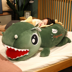 可爱恐龙抱枕床头靠垫大靠背女生夹腿睡觉床上靠枕超软包午睡神器