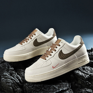 aj男鞋官网正品空军一号af1热感应白灰金低帮休闲奶咖色女鞋莆田