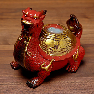 龙龟吉祥物陶瓷摆件龙头龟神兽玄武镇宅风水招财家居装饰乔迁礼品