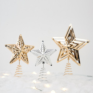 tb860396323淘宝圣诞树顶星星星顶部装饰发光五角星圣诞节金色挂件