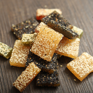 张记皮糖芝麻口味散装独立小包装老式传统皮糖天津特产牛皮糖软糖