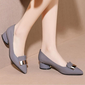 百丽女鞋单鞋坡跟