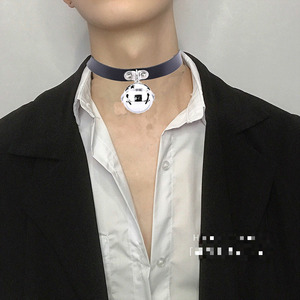 铃铛项圈男m女仆锁骨链颈带牵引绳女朋友chocker颈链颈圈性感爱心
