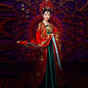 古装红色新娘新郎中式结婚喜服婚礼汉服唐朝汉朝婚服男女15人付款28