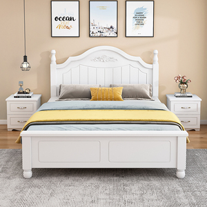 全友02家居床轻奢现代简约欧式1.5米公主1.8双人经济型出租房1米5