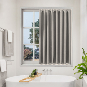 浴室厕所小窗户遮挡全遮光卫生间专用免打孔窗帘防走光防水免安装