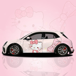 凯蒂猫车贴kt欧拉好猫车身拉花可爱个性创意汽车全车个性改色膜