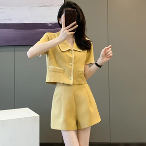 小香风职业套装女夏装2024新款夏季休闲高级感气质名媛短裤两件套