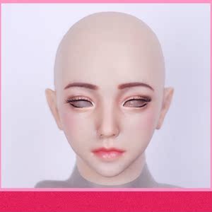 人皮面皮仿真人易容脸皮硅胶假人脸部套头面具美女头套男女人假0人