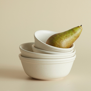 几致奶油碗套装家用轻奢现代简约北欧风格陶瓷餐具汤面碗组合