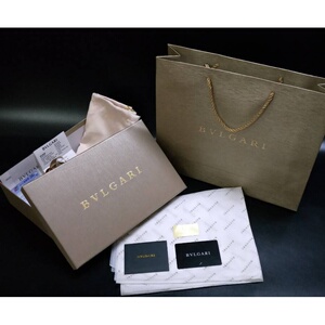 宝格丽bvlgar原版纸袋礼品包装盒衣服围巾盒项链盒子香水手提袋