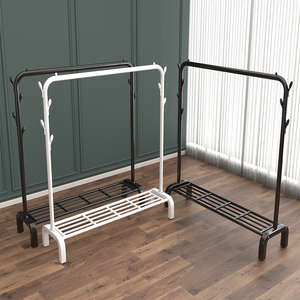 简易晾衣架落地折叠阳台晒衣服架子家用卧室家用晾衣杆折叠挂衣架