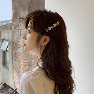 2022年网红新款爱心碎发侧边夹子简约刘海鸭嘴发夹少女一字夹发卡
