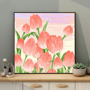 简单数字油彩画