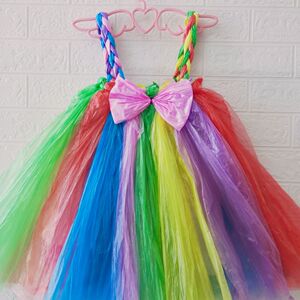 女童环保演出服装亲子走秀创意手工制作塑料袋衣服彩色环保蓬蓬裙