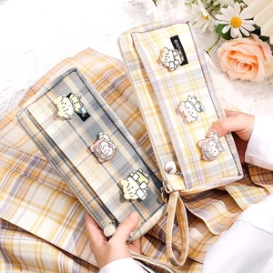 笔盒森系初一女生笔袋女孩小学生2021年文具盒软闺蜜袋子铅笔小型