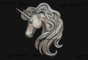 马头精品动物浮雕挂件吊坠首饰3d打印模型stl精雕图jdp灰度雕刻图
