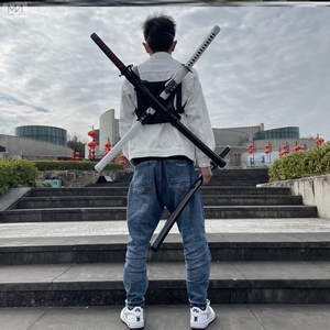 带背袋绑刀腰带皮鞘剑鞘pu皮革背动漫刀剑挂带挂刀带刀挂固定装置