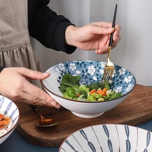 陕西大老碗面碗拉面碗汤碗家用泡面碗日式餐具喇叭陶瓷碗大号面条