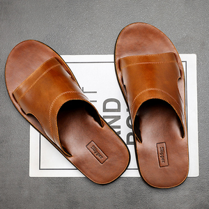 00221人付款天猫真皮妈妈拖鞋女夏外穿防滑软底中年妇女中老年人凉拖