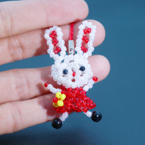 编珠子教程小动物小兔图片