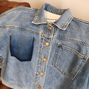 牛仔外套珍珠口袋