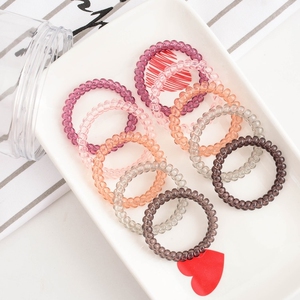 扎头发发绳胶圈电线绑头发圈饰皮圈无痕电话线发圈女 无痕