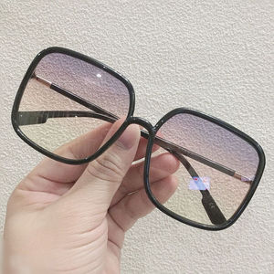 镜片透明圆脸抗疲劳配章若楠同款眼镜茶色变色眼睛架驾驶散光素颜