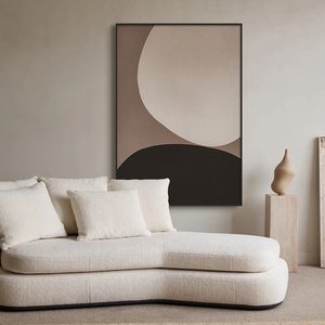 文艺极简高级灰色沙发背景单幅大尺寸客厅画落地简约现代玄关挂画