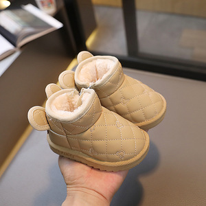 宝宝雪地靴冬季婴儿学步鞋女软底1一3岁男童加绒保暖棉鞋小童鞋子
