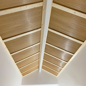 日式装修竹席民宿茶楼餐厅土菜馆农家乐吊顶墙面复古装饰藤草材料