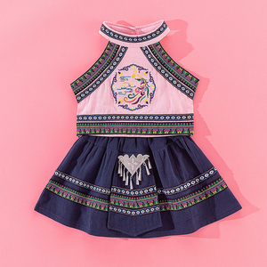 女童少数民族服装哈尼族传统服饰演出服夏款儿童古装小女孩表演服
