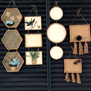 幼师口袋新品六角竹片主题挂饰幼儿园墙面走廊吊饰作品背景框装饰