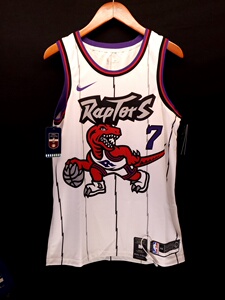 nike 洛瑞 多伦多猛龙 复古大龙sw球迷版球衣 av4515-101