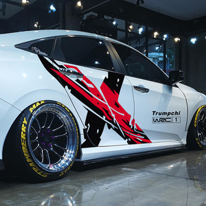 汽车贴纸通用轿车suv腰线拉花个性潮流车身x图案贴花装饰创意车贴