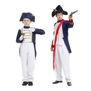 儿童万圣节服装 角色扮演cos法国国王拿破仑将军士兵海盗船长衣服