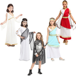 儿童角色扮演cos服装 古希腊神话雅典娜女神罗马公主希腊公主服饰