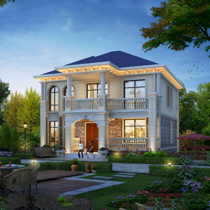 j210新农村自建房屋二层欧式别墅设计图纸漂亮全套建筑设计施工图