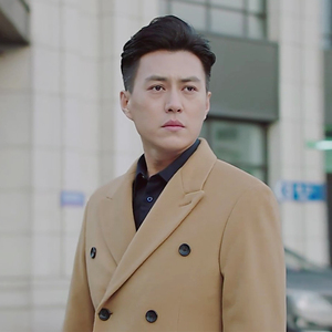 香港专柜男装贺函靳东明星同款外套双排扣中长羊毛呢大衣羊绒风衣