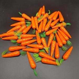 仿真小胡萝卜模型假萝卜带叶绘画模型假蔬菜模型装饰道具幼儿玩具