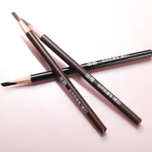 铅笔硬度防麻纹眉纹绣师砍刀眉笔木质硬芯防水防汗不晕染化妆师