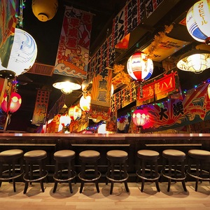 日式寿司料理店墙纸和风餐厅壁画日本烤肉建筑街景居酒屋装修壁纸
