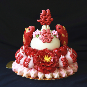 结婚订婚喜事花馍胶东花饽饽山东大馒头送礼乔迁搬家通用囍蛋糕