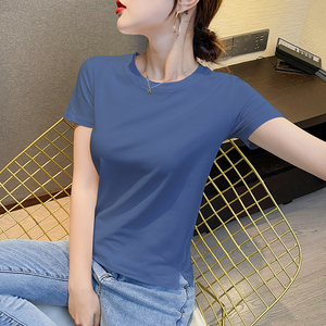 雾蓝色半袖女