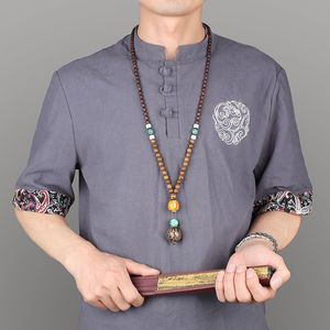 男士木佛珠脖子装饰项链配饰长菩提吊坠衣服挂坠挂饰潮人挂件百搭