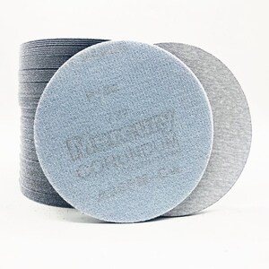 干磨砂纸5寸植绒砂纸磨机打磨砂纸气圆形白砂抛光砂碟沙纸片