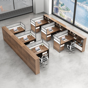 财务办公桌椅组合员工屏风l型f型双人位办工作桌办公室隔断办工桌