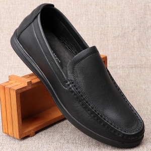 豆豆鞋男夏季新款软皮男士休闲皮鞋懒人鞋一脚蹬真皮低帮套脚男鞋