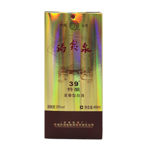 山东鲁酒特产白酒 39度趵突泉特酿白酒 39度白趵 单瓶正品特惠