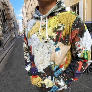 supreme 18fw mike kelley love 艺术家联名玩偶连帽衫 布偶卫衣